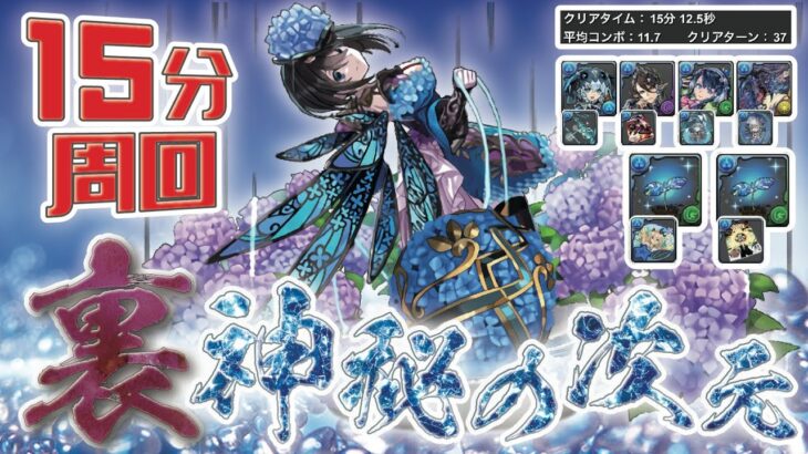 【パズドラ】やっぱりナツルが最強！裏神秘の次元を全敵対応ナツルで攻略！全アルバート15分台！！