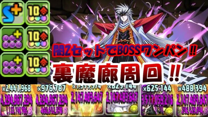 【パズドラ】裏魔廊も高速周回‼魔軍司令・ミストバーン×ブラックバードPTで裏魔廊周回‼