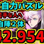 【ランダン】完全自力パズル３回！五条自陣２体編成紹介＆立ち回り解説！242.954点！覚醒ゼウス杯【パズドラ】