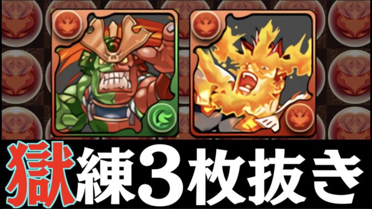 【パズルなし】獄練3枚抜き周回エンデヴァーPT解説！【パズドラ実況】