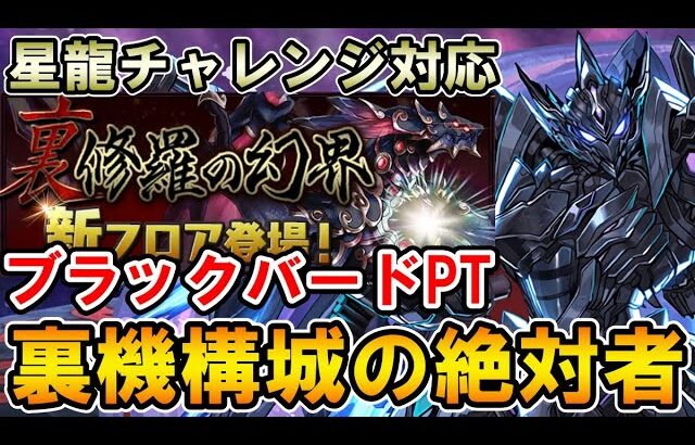 【裏機構城の絶対者】ブラックバードでクリア!! 星龍チャレンジ対応!!【BB】【パズドラ】