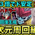 【回復３倍でド安定】四次元の探訪者学園イナ×ハドラー周回編成！１周15分！【パズドラ】