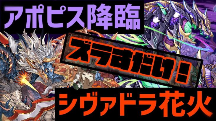 【パズドラ】7月クエスト！アポピス降臨！シヴァドラ花火ズラすだけでクリア可能！