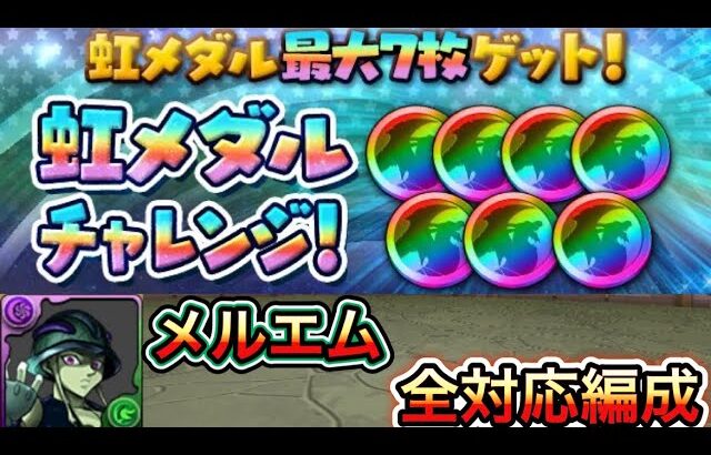 【虹メダルチャレンジ】全対応メルエムループ編成で攻略！！【パズドラ】