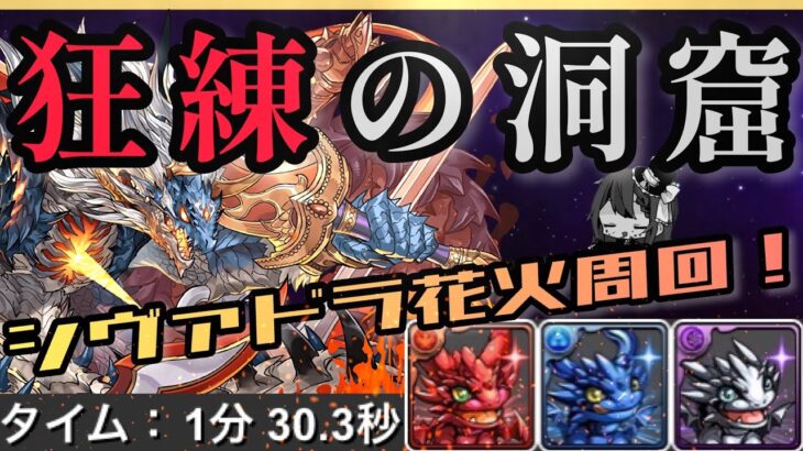 【パズドラ】狂練の洞窟！シヴァドラ花火90秒爆速周回編成！