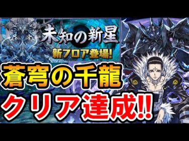 クリア達成!!【千手チャレンジ】クロロ×ブラバで蒼穹の千龍をクリア！！【未知の新星新フロア】【生配信】【パズドラ】