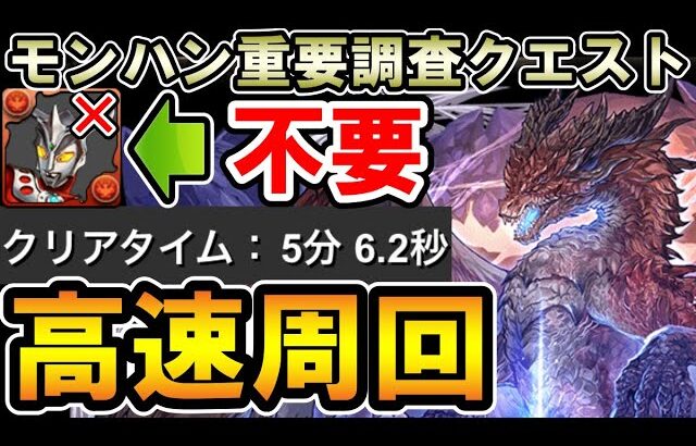 【モンスターハンター重要調査クエスト】ムフェトジーヴァ×エースで高速周回!! シヴァドラループ編成【モンハンコロシアム】【モンハンコラボ】【パズドラ】