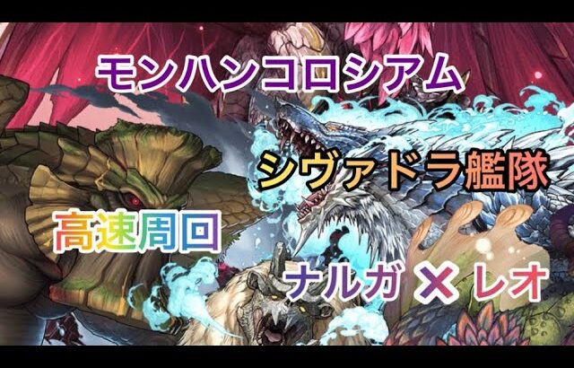 【シヴァドラ ほぼパズルなし】パズドラ　モンハンコロシアム　高速周回　ナルガ×レオ攻略