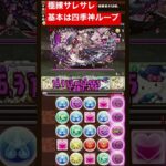 【パズドラ】極練の闘技場サレサレ高速周回　四季神ループ