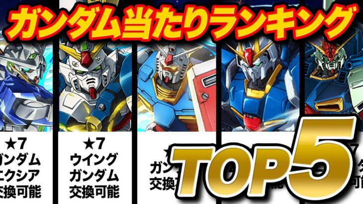 【ガンダムコラボ】★５もランクイン！？当たりキャラランキングＴＯＰ５！！！【パズドラ】