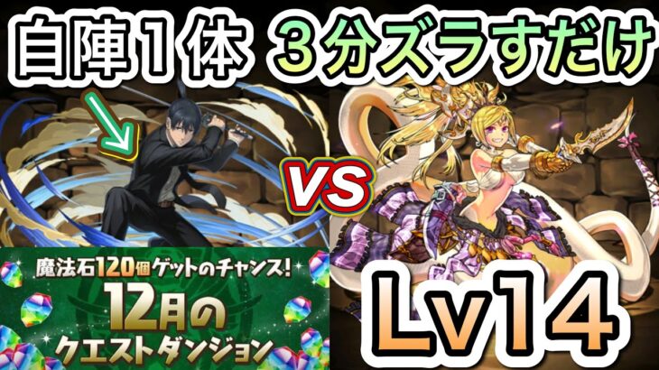 【パズドラ】全敵1パン！最強周回キャラ早川でクエスト14を爆速で攻略してみました