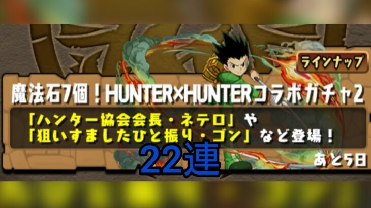 【パズドラ】HUNTER × HUNTERコラボガチャ！ （22連）