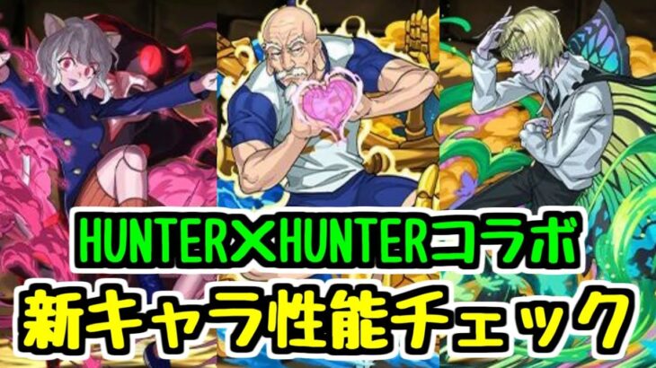 【HUNTER×HUNTERコラボ】新キャラたくさん！性能チェックしていく！かなーり欲しいキャラいます。【パズドラ】