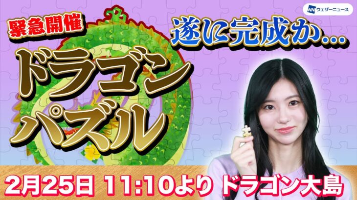 【緊急開催】ドラゴンパズル（遂に完成か…）　大島璃音キャスター/2024.2.25(日) 11:10〜