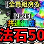 【魔法石50個】共通編成でサクッとクリア！ほぼ全員組める！3月クエスト11~14！3月のクエストダンジョン14,13,12,11！メルエム編成！代用・立ち回り解説【パズドラ】