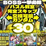 ⚙️Ξガンダム&ラクス採用⚙️BOSS一撃必殺&パズル教室完全スキップ&操作時間30秒⚙️『極悪』生命体36分くらい⚙️アグリゲート編成【パズドラ】