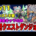 【アシスト無し無課金キャラのみ】5月クエストダンジョンLv11クリア編成・立ち回り紹介！！【パズル&ドラゴンズ】