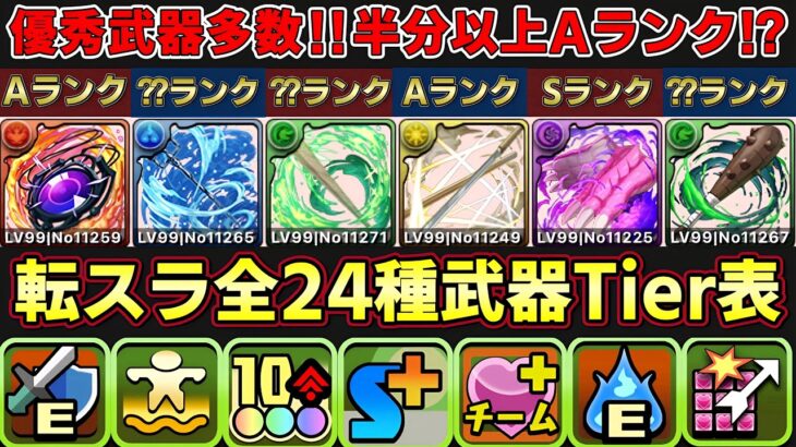 【パズドラ】転スラコラボ全24武器tier表‼︎このコラボ武器が優秀すぎる‼︎リムル&ミリム武器は人権クラス‼︎【パズドラ実況】