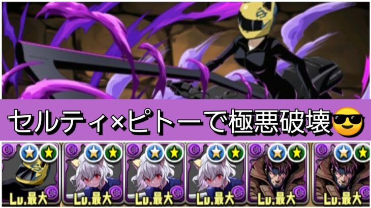 【最強&人権】セルティ×ピトーループ×ガンビットループで極悪を破壊😎【パズドラ】【電撃文庫コラボ】