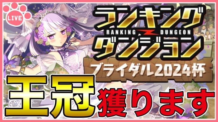 【パズドラ】ランキングダンジョンブライダル2024杯で王冠獲る！【雑談】