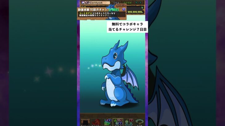 動画視聴ガチャ　コラボキャラチャレンジ７日目でついに！？　＃パズドラ　＃コードギアスコラボ　＃コードギアス　＃コラボ　＃反逆のルルーシュ　#shorts　＃無料ガチャ　＃視聴　#short