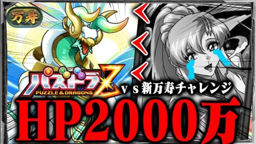 【悲報】無敵の実質HP2000万、命天龍・ゼルクレア。【パズドラＺ】