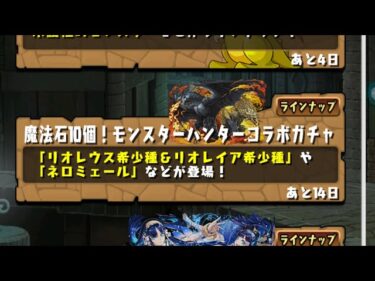 【パズドラ】モンスターハンターコラボガチャ40連回す2垢目【パズル＆ドラゴンズ】