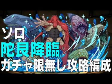 陀艮降臨　ガチャ限無しソロ攻略編成(パズドラ/パズル&ドラゴンズ/PUZZLE&DRAGONS)