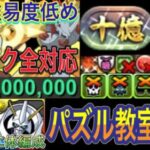 【パズル教室無視ギミック全対応】十億チャレンジをパズル教室無視のギミック全対応編成で簡単攻略！？アシスト簡単で編成難易度も低めなので組みやすい編成です！オメガモン2体編成です！【パズドラ】