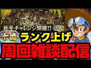 【生放送】十億チャレでランク上げ周回雑談配信!今日もランク上げ周回！【パズドラ】