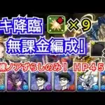 ロキ降臨　無課金編成！　試練ノアずらしのみ　部位破壊9