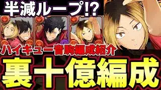 【パズドラ】裏十億を音駒編成で攻略‼︎毎ターン半減ループしながら研磨で超生成‼︎【パズドラ実況】
