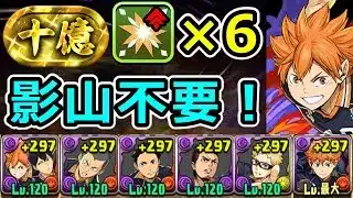 【裏十億】自陣日向、影山なしでも強いハイキュー編成！部位破壊対応！【パズドラ】