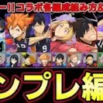 【パズドラ】ハイキューコラボ４編成テンプレ紹介‼︎組み方や各キャラの性能解説‼︎烏野や音駒など優秀編成多数‼︎【パズドラ実況】