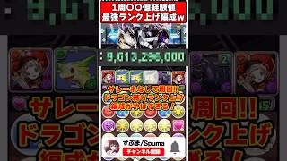 【パズドラ】1周ほぼ100億経験値!?12億コロシアムドラゴン縛り最新無効パの効率がやばすぎるｗｗｗ #shorts #パズドラ #ドラゴン縛り 【ゆっくり実況】