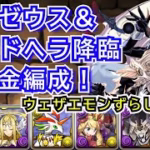 執事ゼウス＆メイドヘラ降臨　無課金編成！　ウェザエモンずらし