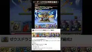 ゼウスドラゴン降臨全スキップ編成 #パズドラ