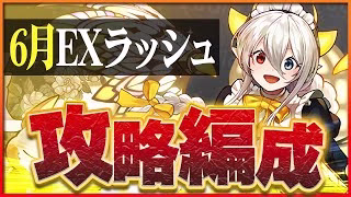 【6月クエストEXラッシュ】メイドイデアルで攻略！火力も耐久力もトップクラス！【パズドラ】