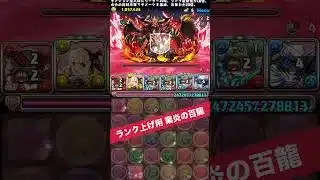 【ズラすだけ】1周7分3.83億経験値 【パズル&ドラゴンズ/#パズドラ】 #業炎の百龍 #百式 #ランク上げ