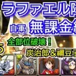 ラファエル降臨　壊滅級　自軍無課金編成　炭治郎＆禰󠄀豆子ずらし　部位破壊5