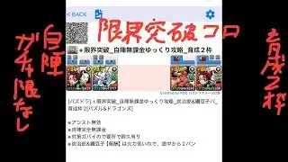 [パズドラ] +限界突破_自陣無課金ゆっくり攻略_炭治郎&禰豆子パ_育成枠2[パズル&ドラゴンズ]