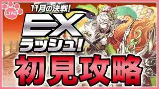 【パズドラ】11月のEXダンジョンを推しキャラで初見攻略!【雑談】