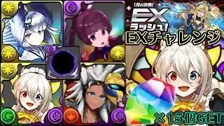 ⭐️メイドイデアルで魔法石『15個』GET⭐️1月の決戦!EXラッシュ!⭐️正月リーチェ&ラー&ツクヨミ⭐️EXチャレンジ!【パズドラ】