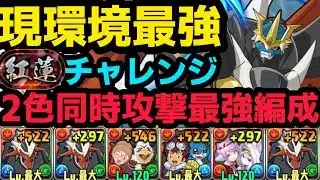 【パズドラ】現役最強!!インペリアルドラモンが紅蓮チャレンジ何なく余裕でクリア！