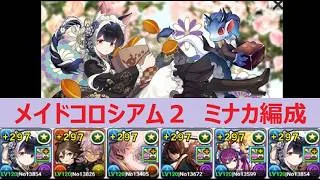 【パズドラ】メイドコロシアム２　ミナカ編成(育成枠１あり)
