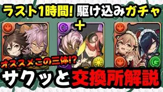 【魔法石10個】最終日駆け込みメイドガチャ！＆サクッと交換所解説【パズドラ/執事とメイドとパズドラカフェガチャ】