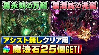 【魔法石25個回収】アシスト無し‼️裏未知の新星 裏永刻の万龍・裏潰滅の兆龍 クリア用編成・立ち回り紹介！！#2【#パズドラ/パズル&ドラゴンズ】