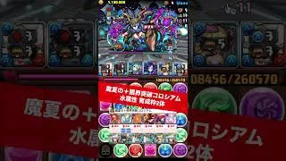 【育成枠2体火力不要】魔夏の＋限界突破コロシアム水属性編 【#パズドラ/パズル&ドラゴンズ】 #銀時 #+891作り