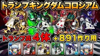 【トランプ兵4体同時+891作り用】ズラしのみ‼️トランプキングダムコロシアム 周回編成・立ち回り紹介！！【#パズドラ/パズル&ドラゴンズ】